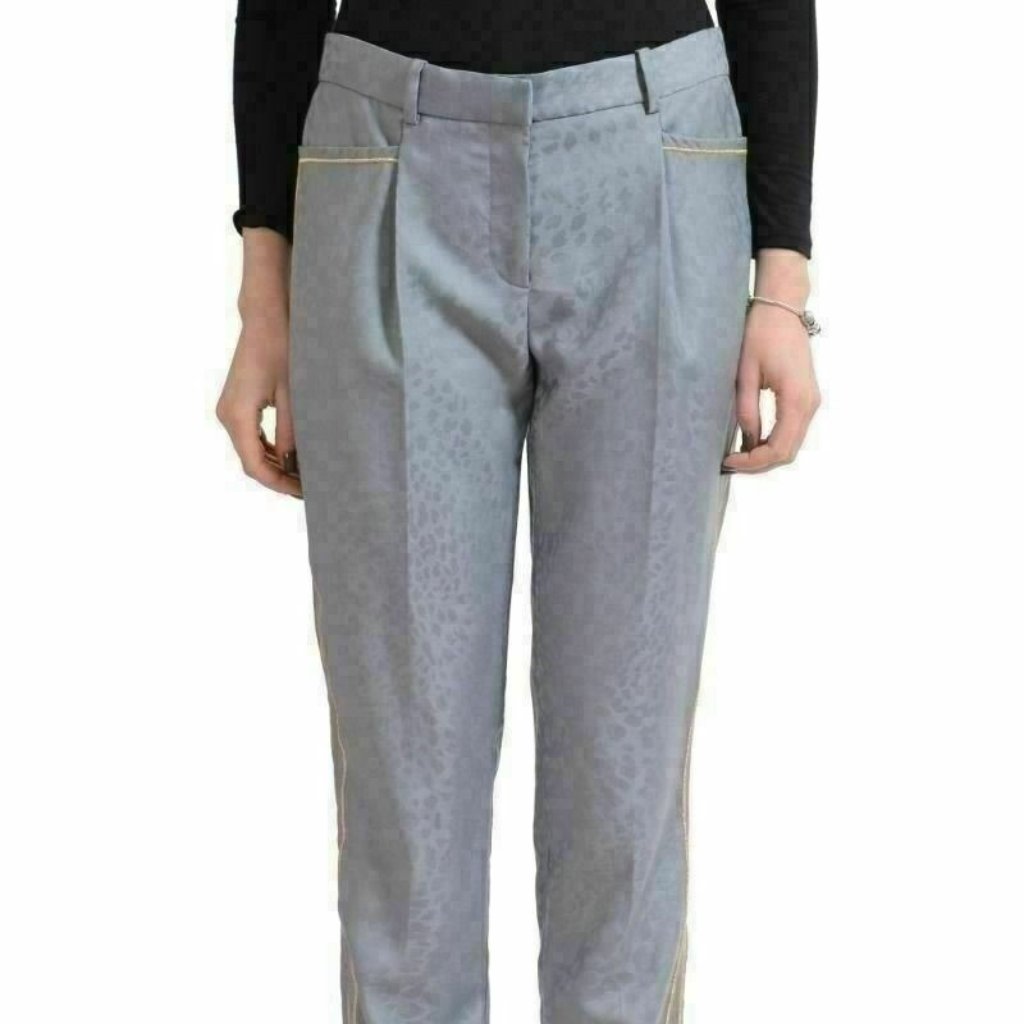 Versace Women's 100% Wool Gray Casual Pants